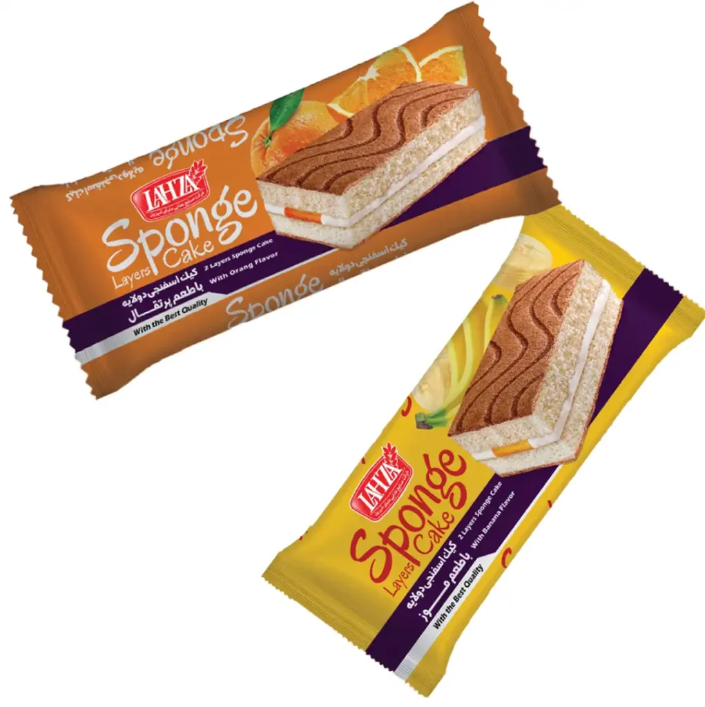 Two-layer packaged sponge cake